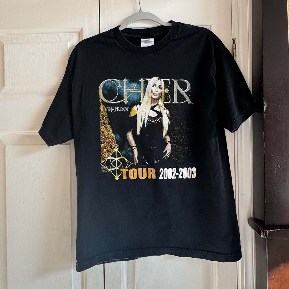 Vintage 2002-2003 Cher Living Proof Farewell Tour Double-Sided Graphic T-Shirt